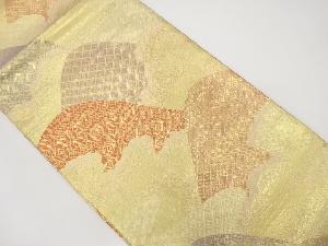 本場筑前博多　佐賀錦　山並に霞・雲模様織り出し　袋帯